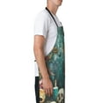 thumbnail image 3 of Lsque Baroque Floral Still Life Waterproof Apron Chef Aprons for Men Heavy Duty Chemical Work Apron Extra Long Grilling Aprons with Adjustable Bib Apron, 3 of 9