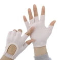 thumbnail image 2 of Unique Bargains Yoga Gloves Durable Fingerless Pilates Gloves One Size Beige, 2 of 5