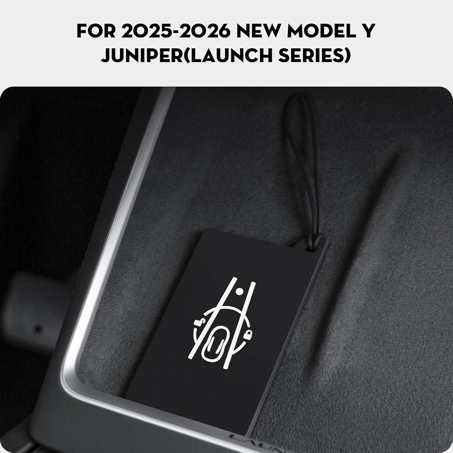 2PCS Keychain Card Holder for New Model Y Juniper 2026 Silicone Key Protector Case Cover