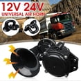thumbnail image 3 of Universal Black 12/24V 120dB Snail Horn for Car Truck Bus Van Train, 3 of 4