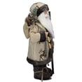 thumbnail image 4 of 16.5" Country Rustic Santa Claus Carrying a Wooden Sled and Sack of Gifts, 4 of 6