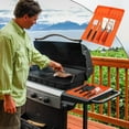 thumbnail image 6 of Silicone Griddle Tools Mat for Blackstone, Silicone Spatula Mat BBQ Tool Mat Grill Utensil Holder Side Shelf Mat for Kitchen Countertop Grilling Accessories (Orange), 6 of 6