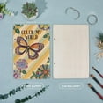 thumbnail image 3 of 1set Butterfly Greeting Card Holder Color My World Photo Album Wooden Loose Leaf Binder Flowers Photo Album 2-Rings Cover Planner Keeper Keepsake for Holiday Birthday Gifts Wedding Planner, 3 of 8