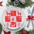 thumbnail image 2 of Merry Christmas Napkin, Xmas Tree Elk Paper, Dessert Paper, Red White Plaid Handnapkin, Beverage Cake Salad Fruit Paper, Dinnerware, Luncheon Paper, Disposable Hand Towels Party Supplies BBQ Picnic, 2 of 6