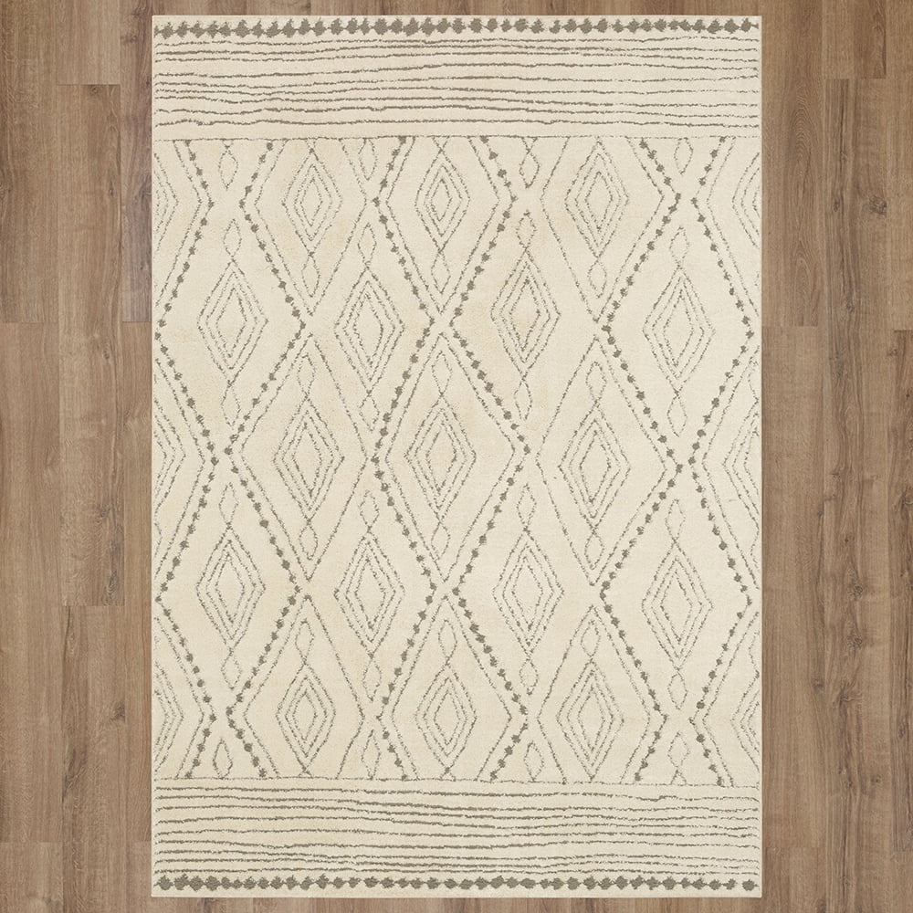 Mohawk Home Vado Geometric Woven Indoor Area Rug, Cream, 8' x 10'