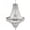 Silver, variant on Denest French Empire Dimmable 9 Light K9 Crystal Kitchen Home Office Flush Mount Ceiling Light Fixture