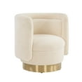 thumbnail image 3 of Safavieh  Couture Brynlee Swivel Accent Chair - 29.7" W x 27.2" L x 29.7" H Ivory/Gold, 3 of 5