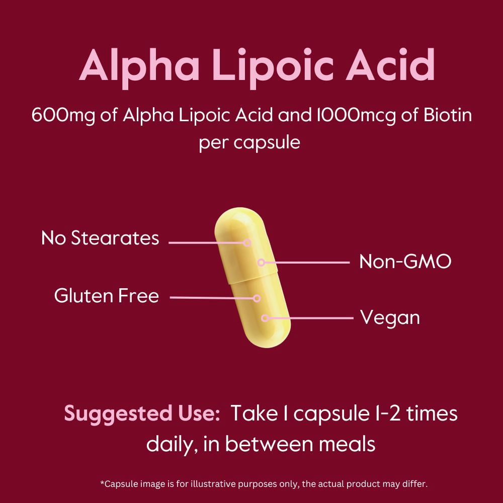 Alpha Lipoic Acid 600mg (per Capsule) with Biotin to Enhance Absorption (240 Vegetarian Capsules) (2-Pack) - No Fillers - No Stearates - No Flow Agents - Gluten Free - Vegan - Non GMO