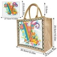 thumbnail image 2 of DIY Diamond Art Painting Letters Creative Design Eco Bag Handbag (Single Side Diamond)-V, 2 of 10