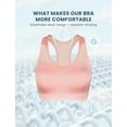 thumbnail image 4 of Yvette Women High Impact Sports Bras Plus Size Racerback Workout Bra for Large Bust Running Fitness,Pink,Small, 4 of 9
