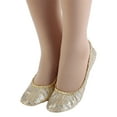thumbnail image 1 of 1 par de zapatos de yoga suaves Zapatos de baile antideslizantes ligeros Zapatos de yoga de cordón elástico Talla L (Dorado), 1 of 3