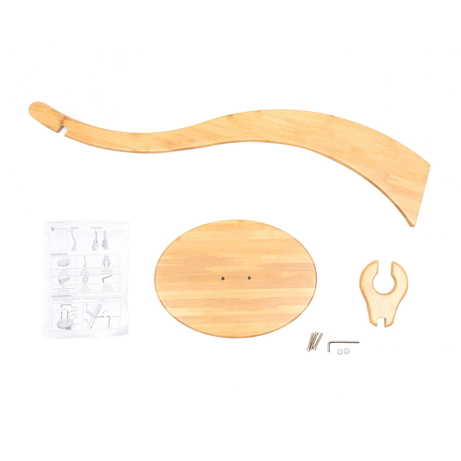 DENEST 40.55" Bamboo Guitar Stand With Non-slip Pads For Guitar Bass Display Rack Home
