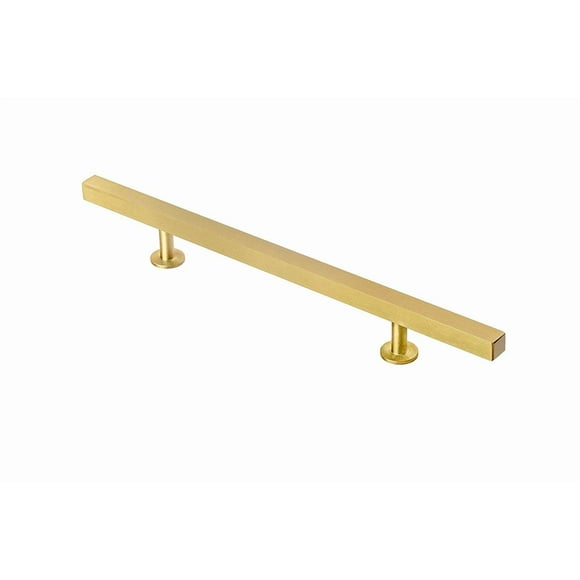 Lew's Hardware Barre Série 31-104 Boutons et Tirettes en Laiton Brossé Solide (Trous de 6 Pouces/10-1/2 au Total)