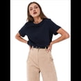 thumbnail image 1 of Camisetas de Corta Extragrandes para Mujer, Cuello Redondo, Holgadas, para Hacer Ejercicio, Informales, de Verano, de Algodón Tibetano, Talla L, 1 of 8