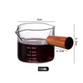 thumbnail image 3 of Vaso medidor de vidrio para espresso resistente al calor, tazas medidoras, vaso para vino, bebidas Caños dobles, 3 of 9