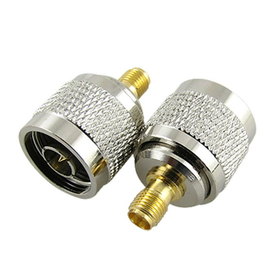 Unique Bargains RF Coaxial N Type Male to SMA Female Connector Adapter 2Pcs