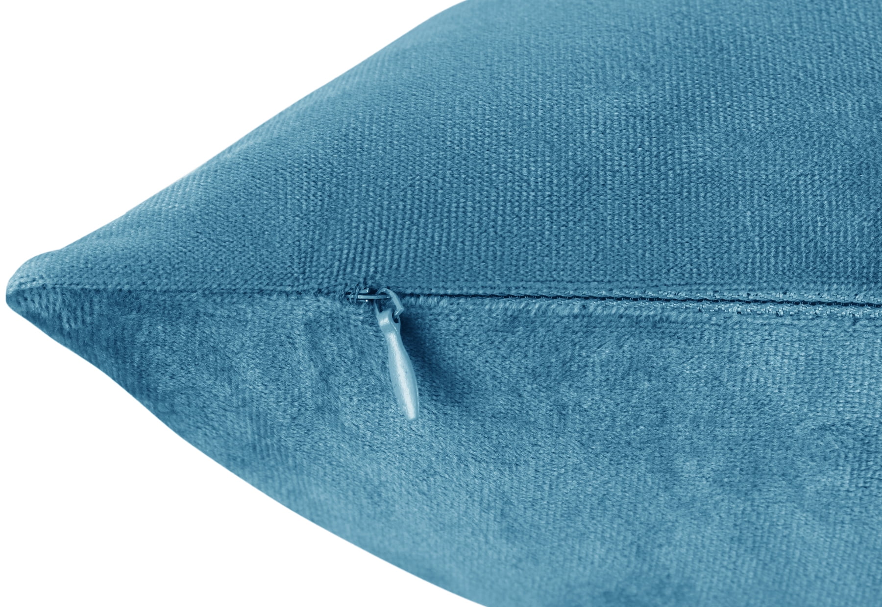 Clara Clark Plush Solid Decorative Microfiber Square Throw Pillow Cover with Throw Pillow Insert for Couch, Blue Heaven, 28"x28"", 4 Piece Decorative Soft Throw Pillow Set