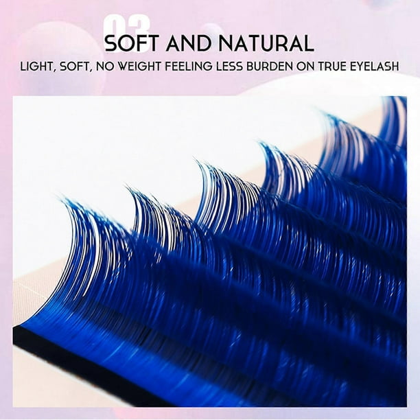 12 Lines Color False Eyelashes C D Curl Colored Eyelash Extensions Fake Volume Eye Lashes 8/10/11/12/13/15mm