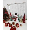 thumbnail image 5 of Grey Christmas Snowman Shower Curtain, Xmas Trees Winter Snowflake Gray Waterproof Fabric Shower Curtains with 12 Hooks, Bathroom Curtain Set for Bathroom Accessories Decor, 72 x 96 Inches, 5 of 9