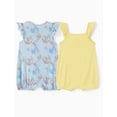 thumbnail image 2 of Pijamas Disney de bebé Cinderella, paquete de 2, mangas con volantes, 0-3 meses, 2 of 7