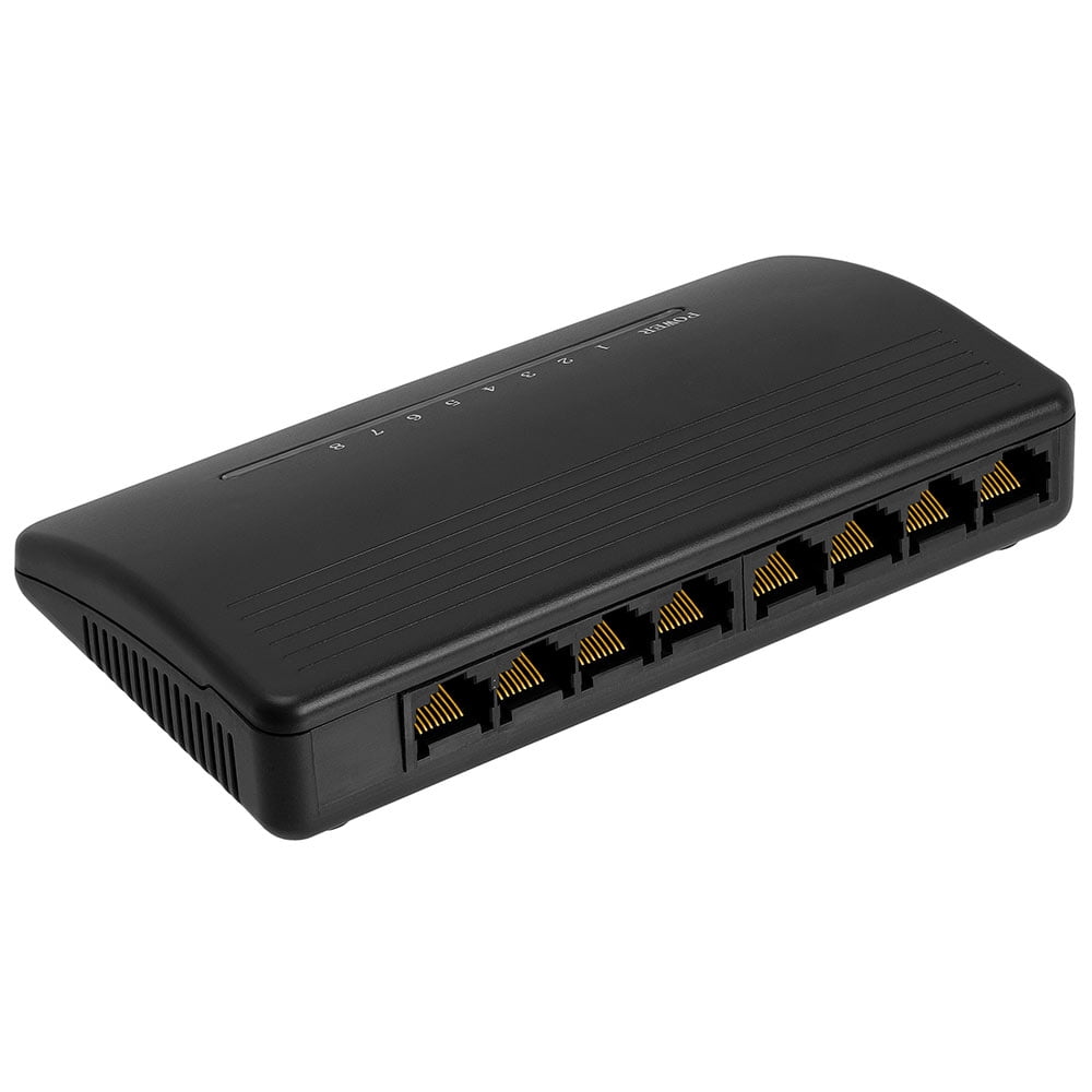 ACCL 8-Port 10/100 Mbps Fast Ethernet Network Switch RJ45 Ethernet Hub, Plug-and-Play, Fanless Quiet Design, 5 Pack
