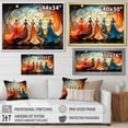 thumbnail image 4 of Designart "Grace of Ballet Women in Blue and Orange" Fashion Framed Wall Art Decor - Glam Blue Ballet Bedroom Framed Canvas Wall Art, 4 of 6