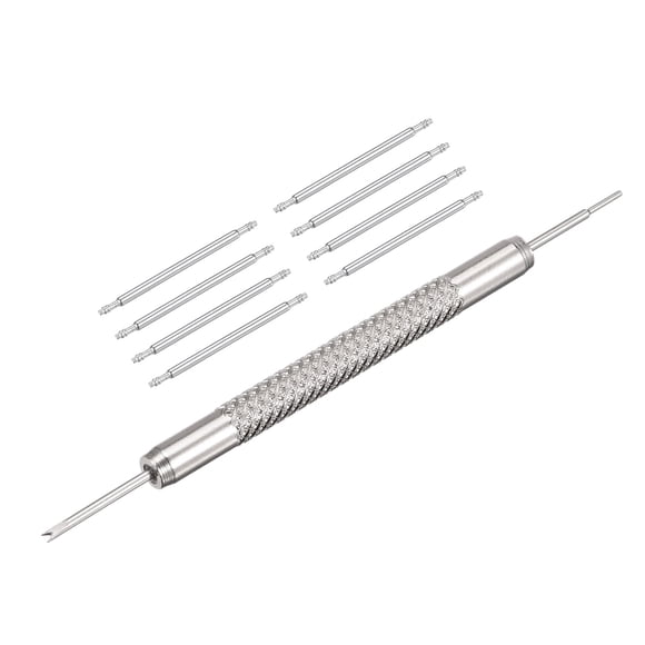 Reemplazos de pasadores de correa de reloj Uxcell de 24 mm, diámetro de 1.5 mm, 8 piezas, con herramienta de barra de resorte