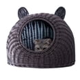 thumbnail image 2 of Maison de Chat Semi-Fermée, Lit de Chat Mignon Chat Lit de Chat Intérieur Lit de Chat Semi-Fermé Fiabilité Exceptionnelle, 2 of 12