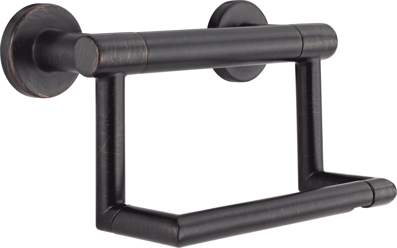 Decor Assist Contemporary Double Post Toilet Paper Holder with Assist