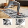 thumbnail image 4 of Gray Highland Cow Bird Pattern Hot Yoga Mat Towel Non Slip for Hot Yoga - Quick-Drying Yoga Mat Cover with 4 Corner Pockets with Travel Bag - Hot Yoga Towel Non Slip 74"x26", 4 of 6