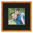 6x6 Frame Honey Pecan With Black Picture Mat For 6x6 Photo Honey
