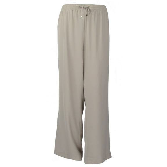 Calvin Klein Plus Size Beige Wide-Leg Pants 2X