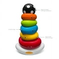 thumbnail image 7 of Infantino Funny Faces Ring Stacking Toy with Rocking Base, 6-12 Months, Multicolor, 7-Piece, 7 of 7