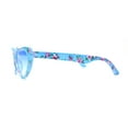 thumbnail image 3 of Girls Kids Size Heart Shape Fun Print Plastic Sunglasses Blue Flower, 3 of 4