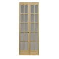 thumbnail image 3 of AWC Model 627 Traditional Divided Frosted Glass Bifold Door fits 36"w x 80"h Unfinished Pine, 3 of 3