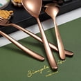thumbnail image 3 of Just Houseware Rose Gold Silverware Set 20 Pieces, Stainless Steel Flatware Set, Titanium Plating Cutlery Set, Knives Forks Spoons Service for 4, 3 of 8
