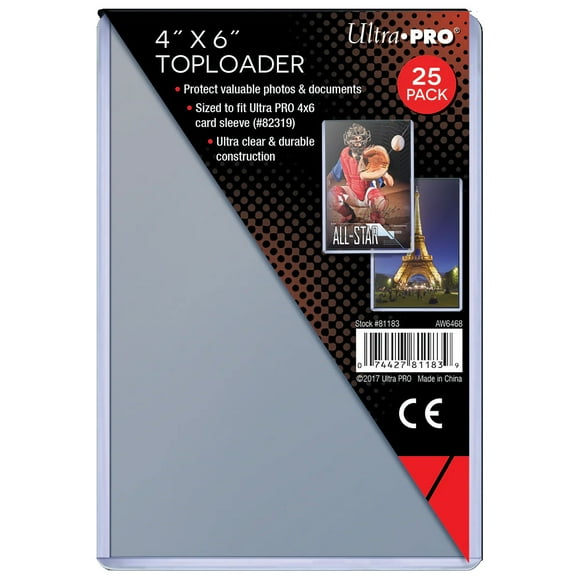 Ultra PRO 4" x 6" Toploaders (25ct)