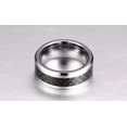 thumbnail image 2 of Men Tungsten Carbide Carbon Fiber Inlay Comfort Fit Wedding Band Ring, 2 of 4