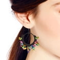 thumbnail image 4 of Multicolor Mother of Pearl Chandelier Hoop Earrings, 4 of 4