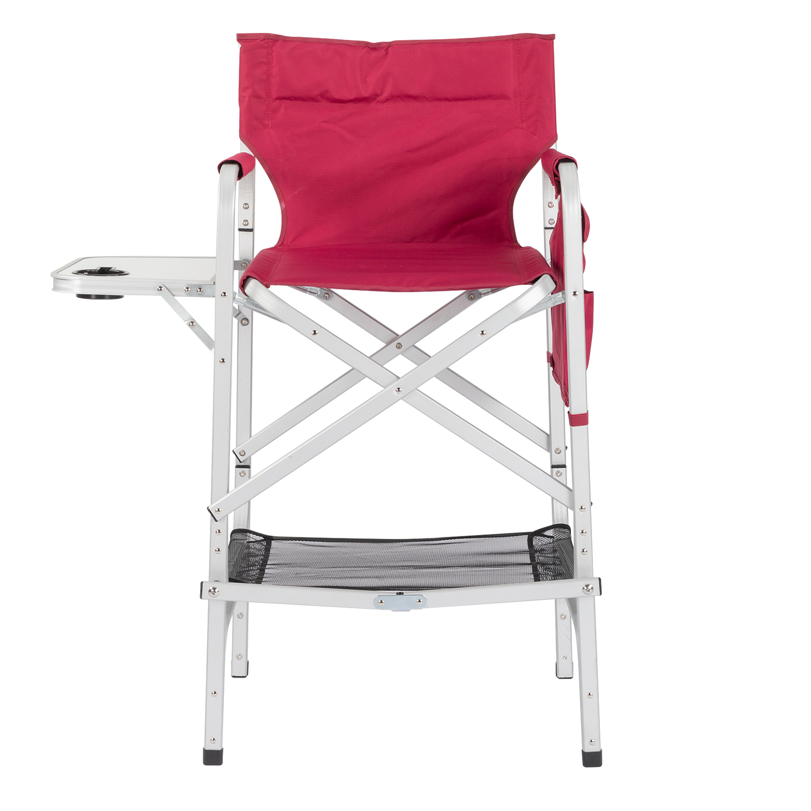 GoDecor Director Chair Oversize Padded Seat Camping Chair with Side Table Red - image 1 of 7