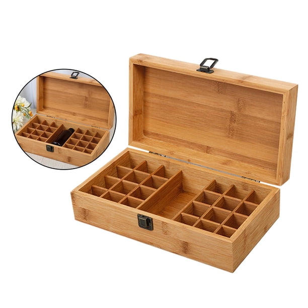Caja de Aceite Esencial, 25 Tragamonedas Esenciales Almacenamiento de Aceite Caja de Almacenamiento de Aceites Rack Holds 5-15ml Botellas de rejillas perfecl soportes de aceite esencial