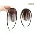 thumbnail image 1 of 2PCS Air Fringe Hand Tied Straight Flat Bangs Clip on Hairpiece, One Piece 100% Human Hair Bangs Extensions French Bangs Air Bangs Bangs Real Hair for Women Natural Color Washable, 1 of 7