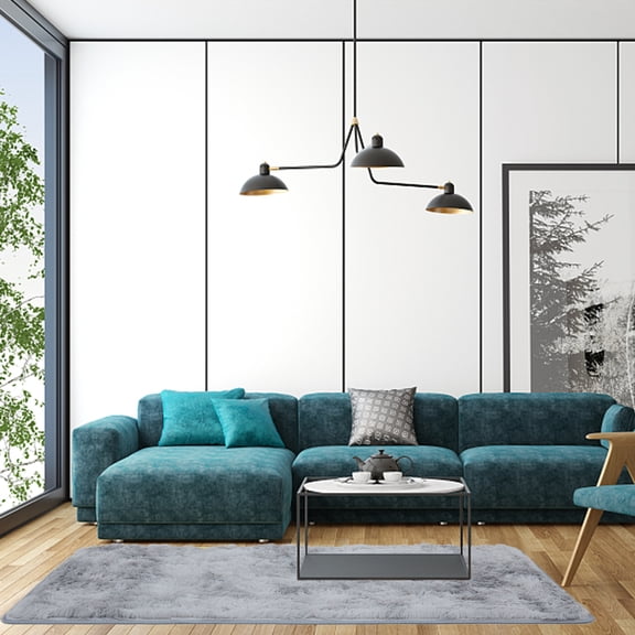 Thick Pile Fluffy Area Rugs Cozy Furry Rugs Anti-skid Long Plush Carpets Home Decor for Bedroom Kidsroom Living Room