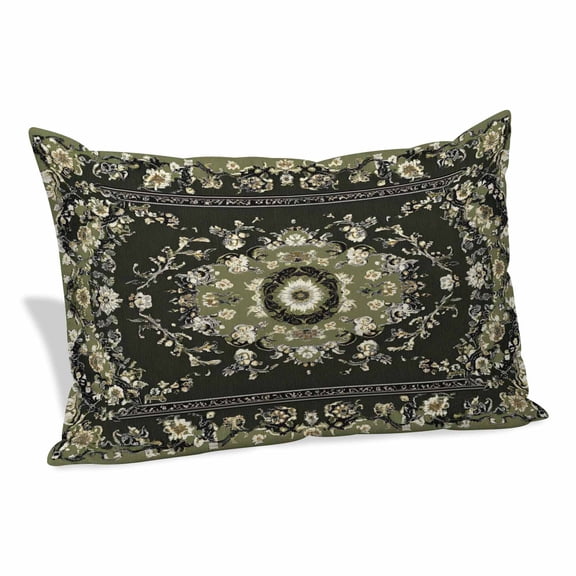 Vintage Green Pillow Covers 16"x24", Southwestern Geometric Abstract Art Soft Brushed Microfiber Breathable Throw Pillow Covers, Decorative Pillowcase with Zipper for Couch Sofa Bedroom Living Room