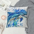 thumbnail image 2 of Awypu Throw Pillow Cover Watercolored Funny Marine Dolphin Rectangular Sofa Pillow Case Cushion Cover for Home Couch Bed Decor, 2 of 5