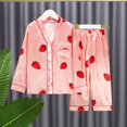 thumbnail image 1 of Pijamas de seda helada de Mickey Mouse para niñas, ropa de verano de manga larga para niños, conjuntos de pijamas para niños de 12 a 125 CM, novedad de 2022 Gao Jinjia LED, 1 of 2