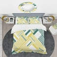 thumbnail image 2 of Designart 'Abstract Diagonal Stripe Pattern' Mid-Century Modern Duvet Cover Set, 2 of 4