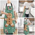 thumbnail image 2 of Yayeee Chief Kitchen Apron with Pockets for Cooking Water Resistant Unisex Adjustable Neck Strap, Christmas Gingerbread, 2 of 7