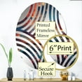 thumbnail image 3 of Designart "Sunset Horizon Splendor" Sky Baptist Fan Round Wall Mirror - Landscapes Oval Printed Decorative Mirror - Multiple Color Options, 3 of 5