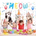 thumbnail image 5 of Fondo de fiesta de animales para niños, decoración de fiesta de cumpleaños con temática de gato y perro, Pancarta, accesorios de fotografía, 5 of 5